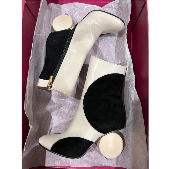 Tori Soudan Julee Black & White Ankle Boot - Size EU 36.5 / US 6 - Picture 4 of 6